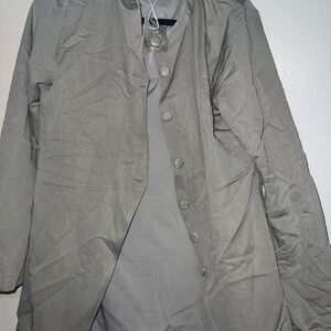 Women's Gray Button Down Shirt
